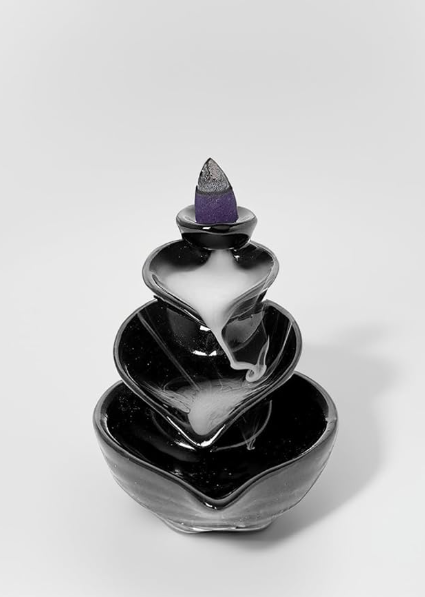 Leaf ceramic backflow Dhoop Cone & Burner