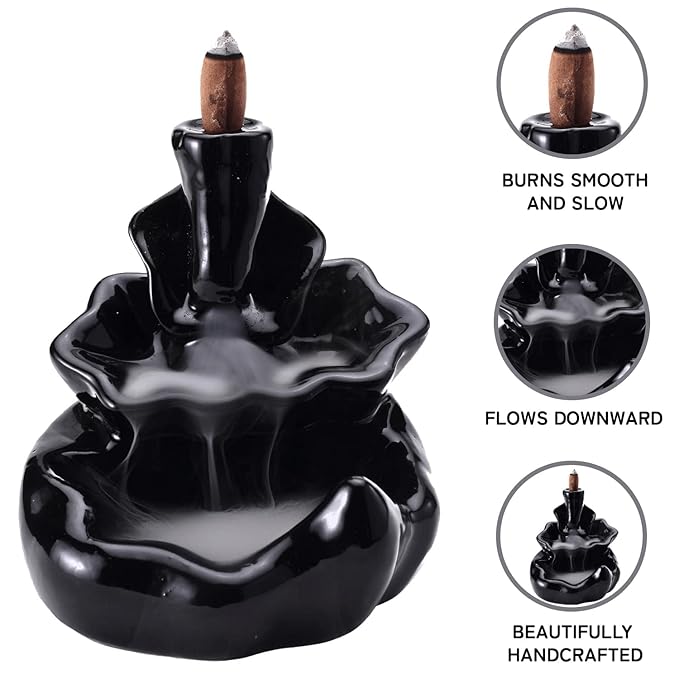 Lotus Cascade Backflow Incense Burner