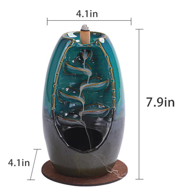 Green Ceramic Waterfall Backflow