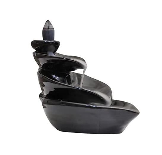 Leaf ceramic backflow Dhoop Cone & Burner