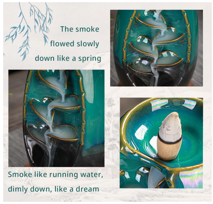 Green Ceramic Waterfall Backflow