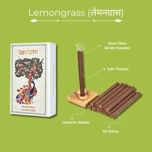 Lemongrass Bambooless Incense Sticks