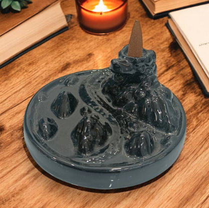 Lion Shaped Ceramic Backflow Incense Burner