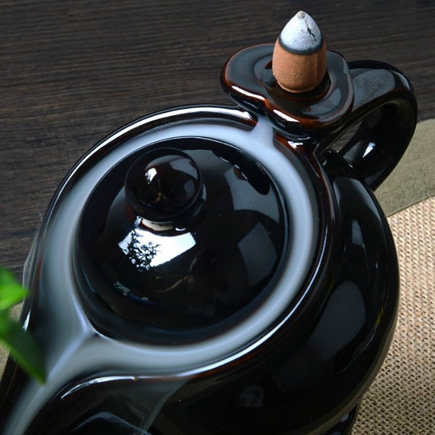 Teapot Shaped Ceramic Backflow Incense Burner