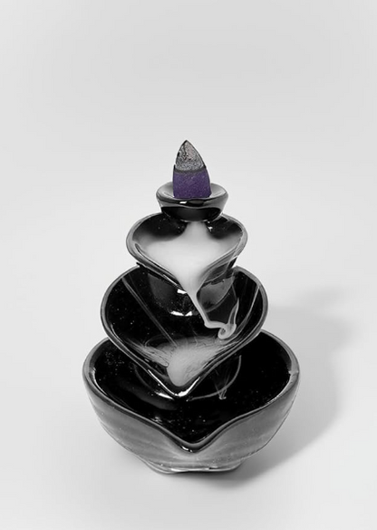 Leaf ceramic backflow Dhoop Cone & Burner