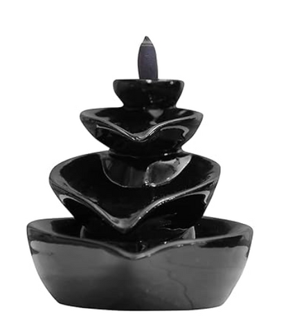 Leaf ceramic backflow Dhoop Cone & Burner