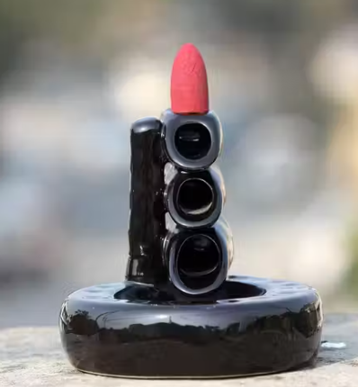 Bamboo-Style Backflow Incense Burner + 30 Incense Cones