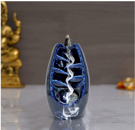 Blue Ceramic Waterfall Backflow