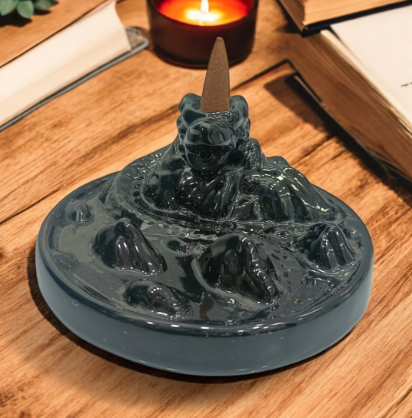 Lion Shaped Ceramic Backflow Incense Burner