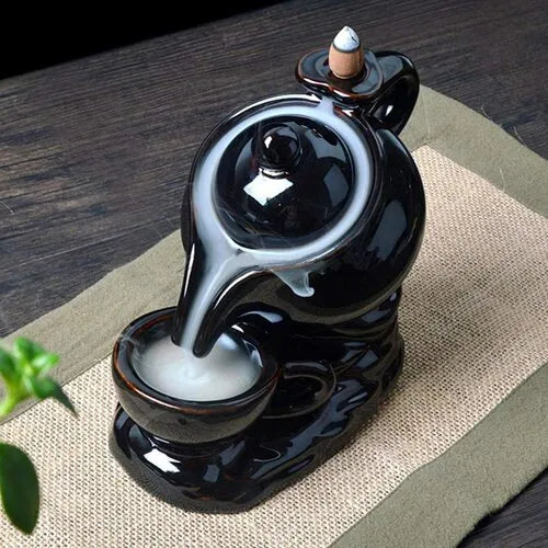 Teapot Shaped Ceramic Backflow Incense Burner